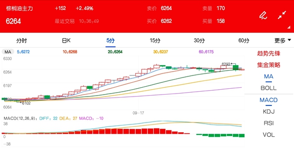 油脂期货集体走强 棕榈油价格上涨逼近6300关口